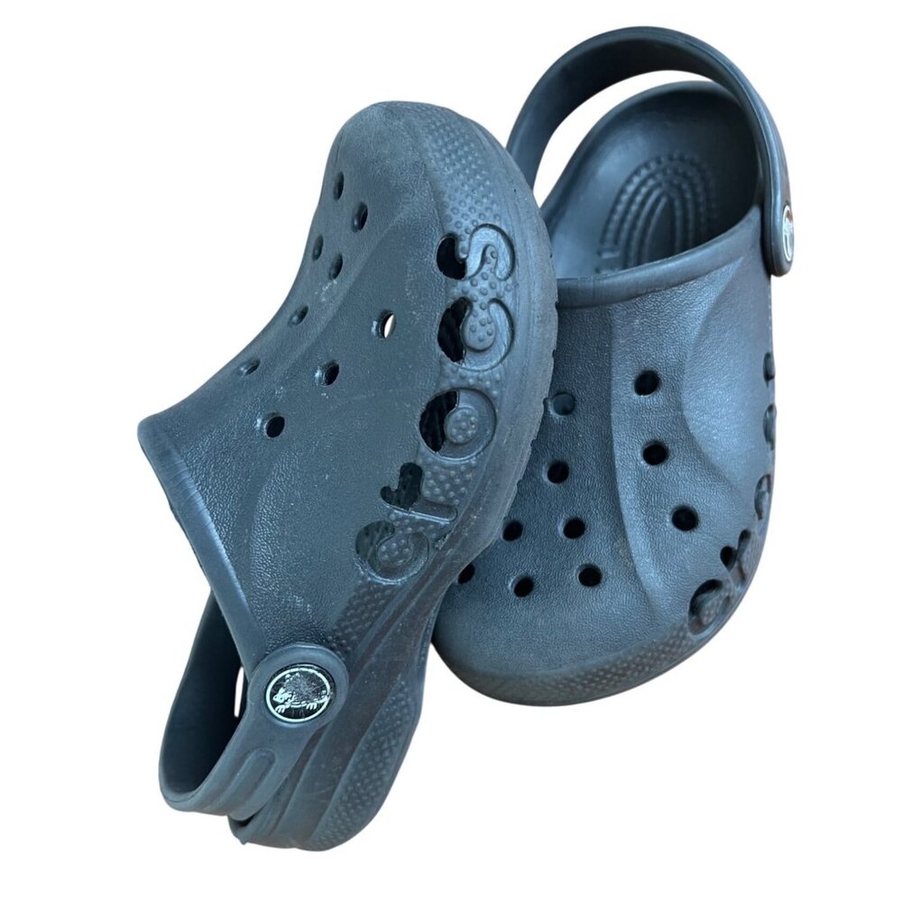 Crocs Kids Unisex Water Waterproof Classic Clog Shoes Black Slip-On Size 12/13